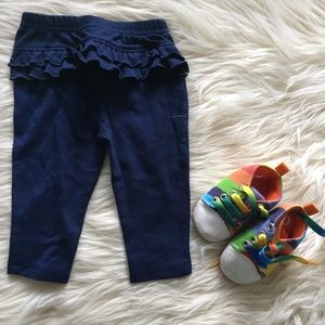 Ruffle Butt Navy Leggings